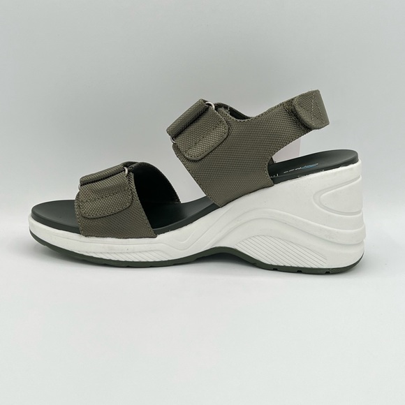 Aqua College Mara Slingback Sporty Wedge Olive Textile Women's Sandals Size 8.5M - Picture 3 of 12